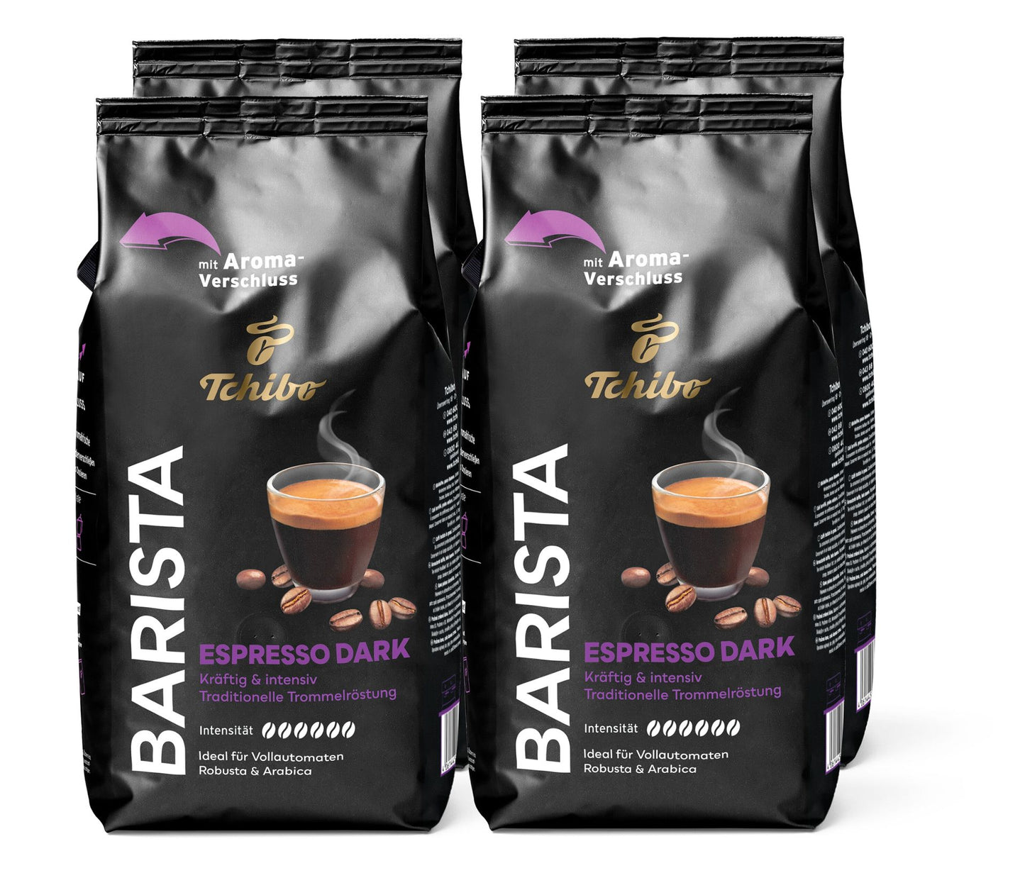 BARISTA Espresso Dark - 4x 1 kg Ganze Bohne